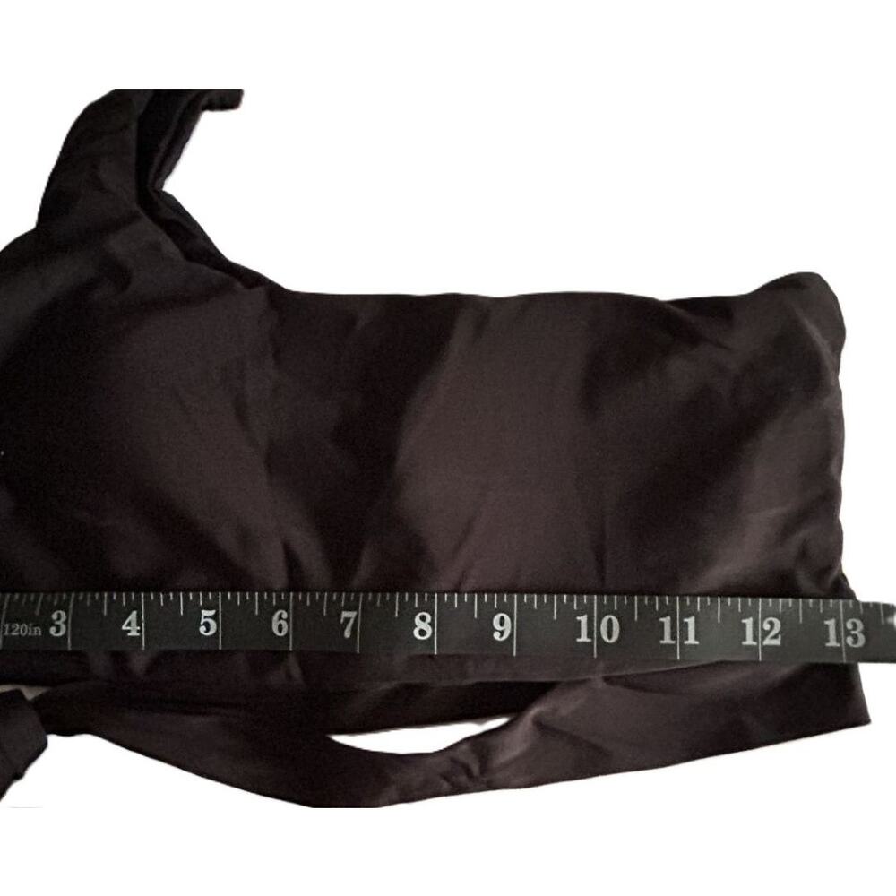 NWT MOOSLOVER Black 1 Shoulder High Waisted 2 Piece Bikini Tie High Cut *Medium - Picture 8 of 10